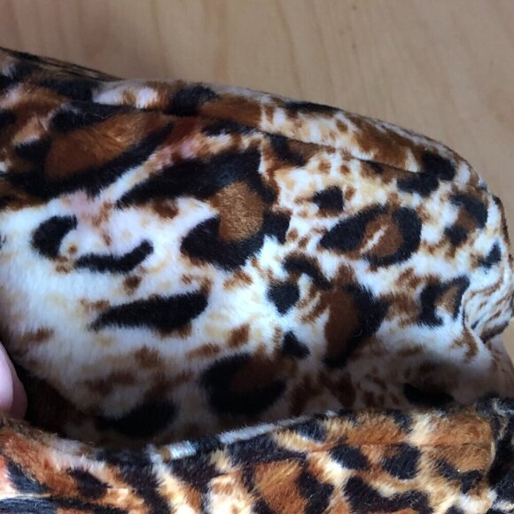 Vintage Animal Print Velour Pork Pie Hat - Mob Wife - Picture 3 of 4